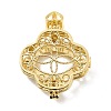 Rack Plating Brass Micro Pave Cubic Zirconia Locket Pendants KK-C241-02G-3