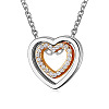 Alloy Crystal Rhinestone Hollow Heart Pendant Necklaces FS-WGA30FB-03-1