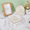 Flower Wood Baby Monthly Milestone Cards with Glue Points DIY-WH0569-42-5