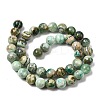 Natural Green Line Jasper  Beads Strands G-L639-A01-6mm-3
