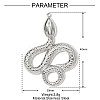 304 Stainless Steel Pendants STAS-OY001-07P-2
