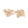 Brass Micro Pave Clear Cubic Zirconia Charms KK-G418-11G-3