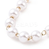 Vacuum Plating 304 Stainless Steel Beaded Necklaces NJEW-E064-01G-2