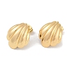 201 Stainless Steel Shell Shape Stud Earrings EJEW-I309-04G-1