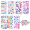 14 Sheets 7 Style Waterproof Laser Plastic Self Adhesive Stickers DIY-SZ0002-72-1
