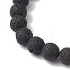 12Pcs 12 Styles 8mm Round Natural Lava Rock Constellation Beaded Bracelet Sets BJEW-JB10870-5