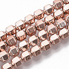 Electroplated Non-magnetic Synthetic Hematite Beads Strands G-S365-003A-2