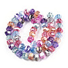 Transparent Electroplate Glass Beads Strands X-EGLA-N006-078I-2