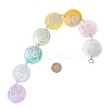 Flat Round Natural Capiz Shell Hanging Suncatchers HJEW-JM04658-3