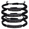 4Pcs 4 Styles Stainless Steel Urn Ashes Link Bracelets BJEW-UN0002-04-1