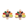 Thanksgiving Day Theme Alloy Enamel Pendants ENAM-T020-35B-1