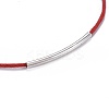 Adjustable Waxed Cotton Cord Bracelets BJEW-JB04206-3