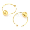 Brass Round Beaded Ring Stud Earrings EJEW-Q785-23G-2