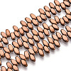 Electroplated Synthetic Non-magnetic Hematite Beads Strands G-T139-65C-1