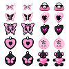 20Pcs 10 Style Spray Painted Alloy Pendants FIND-TA0002-89-2