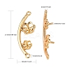 Brass Screw Eye Peg Bails Links Connectors KK-T062-114G-NF-3
