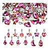 36Pcs 12 Styles Alloy Glass European Dangle Charms PALLOY-PH01787-6