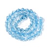 Crackle Transparent Glass Beads Strands GLAA-N068-02A-03-3