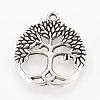 Tibetan Style Alloy Pendants TIBEP-Q064-35AS-RS-1