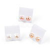 Natural Pearl Stud Earrings PEAR-N020-08B-3