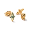Enamel Star Stud Earrings with 316L Surgical Stainless Steel Pins EJEW-P204-01G-01-2