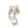 Brass Micro Pave Cubic Zirconia Pendants KK-C085-12P-1