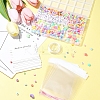 DIY Flat Round & Heart Acrylic & Plastic Beads Bracelets Making Kits DIY-FS0006-41-8