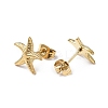 Ion Plating(IP) 304 Stainless Steel Starfish Stud Earrings for Women EJEW-I285-06G-2