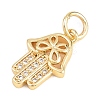 Brass Micro Pave Clear Cubic Zirconia Pendants LS-KK-H273-08G-2