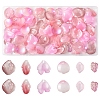 120Pcs 6 Styles Autumn Theme Two-Tone Transparent Glass Charms GLAA-FS0002-23-1