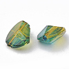 Two Tone Transparent Spray Painted Acrylic Beads X-ACRP-T005-36-2