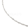 Non-Tarnish 304 Stainless Steel Serpentine Chain Necklace for Women NJEW-G104-07P-2