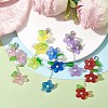 Transparent Acrylic Flower Pendant Decorations HJEW-JM01778-2
