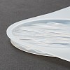 Flat Round with Water Ripple Cup Mat Silicone Molds DIY-L065-03-4