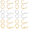 SUPERFINDINGS 8pairs 4 style Brass Huggie Hoop Earrings Finding KK-FH0005-56-1
