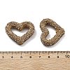 Heart Shape Polymer Clay Rhinestone Beads CLAY-NH0001-09A-02-4