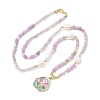 Natural Lavender Amethyst Pendant Necklaces for Women NJEW-G165-01C-G-1
