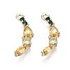 Brass Micro Pave Champagne Yellow Cubic Zirconia Pendants KK-Q764-027-1