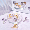 8Pcs 4 Style 304 Stainless Steel Open Cuff Rings Set RJEW-AB00011-4