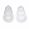 Tarnish Resistant 304 Stainless Steel Filigree Pendants LS-X-STAS-R102-10P-2