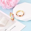 Brass and Enamel Cuff Rings for Women KK-T071-83G-1