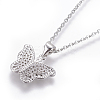 304 Stainless Steel Pendant Necklaces NJEW-E141-08-4