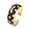 Brass Micro Pave Cubic Zirconia Cuff Open Rings CU-CBAB3AD-12G-01-4