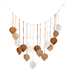 Bohemian Hand-woven Cotton Rope Leaf Tassel with Wood Beads Wall Hanging Ornaments FIND-WH20019-136B-03-1