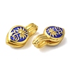 Rack Plating Brass Enamel Buddhist Pendants KK-P276-25G-03-2