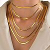 304 Stainless Steel Snake Chain Necklaces for Women WG80FEF-04-1