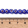 Handmade Millefiori Glass Flat Round Bead Strands LK-P011-22-4