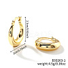 Trendy Geometric Brass Hoop Earrings QP8265-5-1