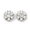 Brass Micro Pave Clear Cubic Zirconia Cabochons KK-P302-13P-1