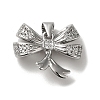 Rack Plating Brass Micro Pave Clear Cubic Zirconia Pendants KK-R158-04P-1